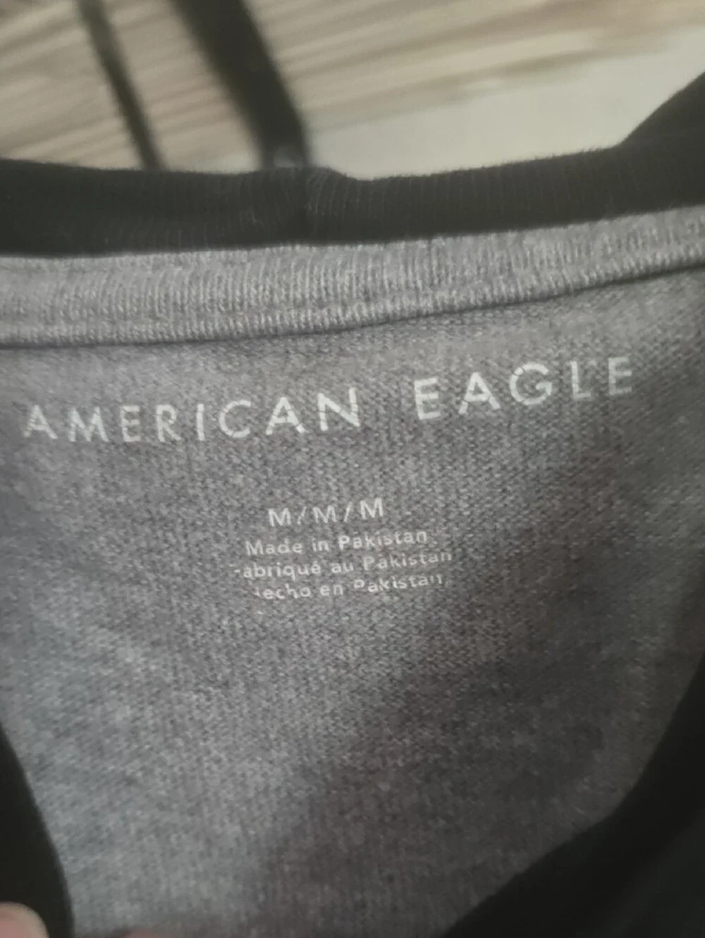 American Eagle Outfitters Black and Gray Crewneck Hoodie